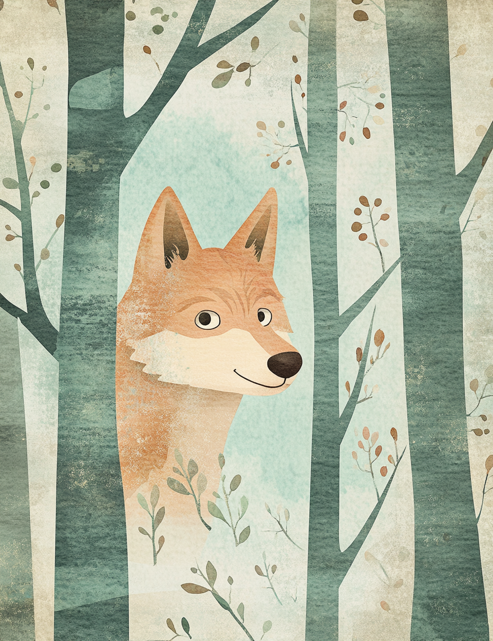 Midjourney V 6.1 Prompts for Minimalist Nostalgic Woodland Pages
