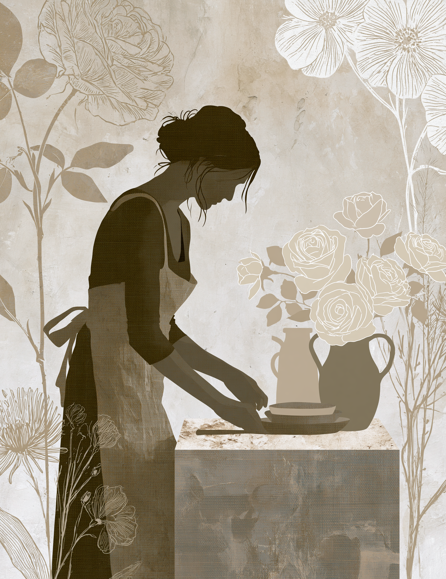 Midjourney V 8.1 Prompts for Minimalist Shabby Chic Garden Pages