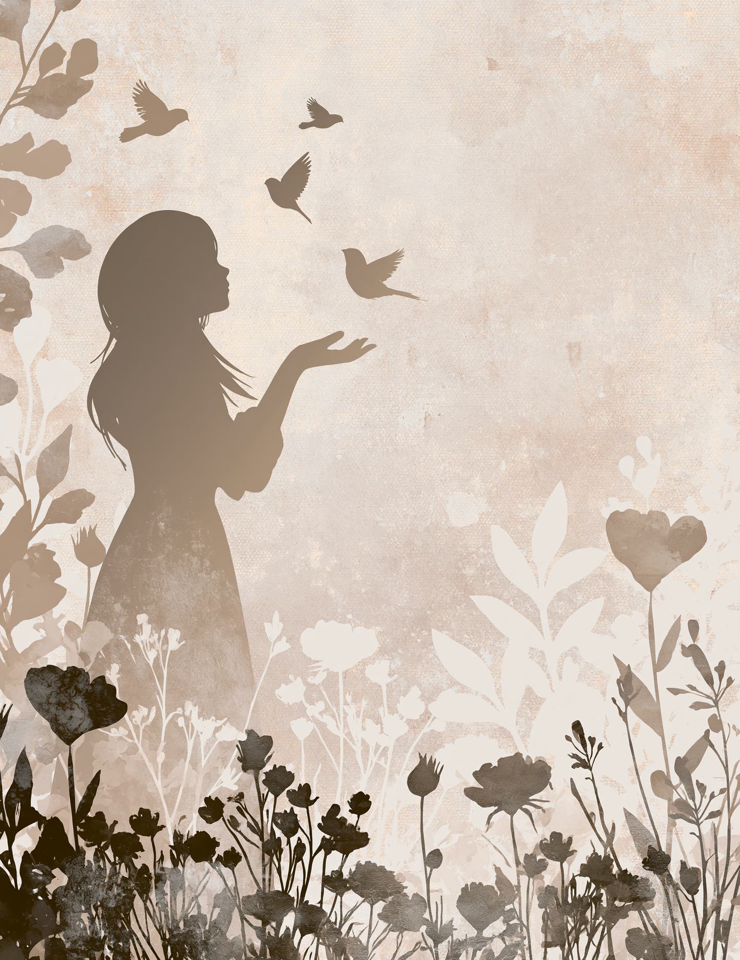 Midjourney V 8.1 Prompts for Minimalist Shabby Chic Garden Pages
