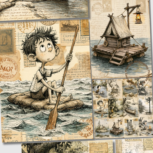 Midjourney V 8.1 Prompts for Mississippi River Boy Inspired Pages
