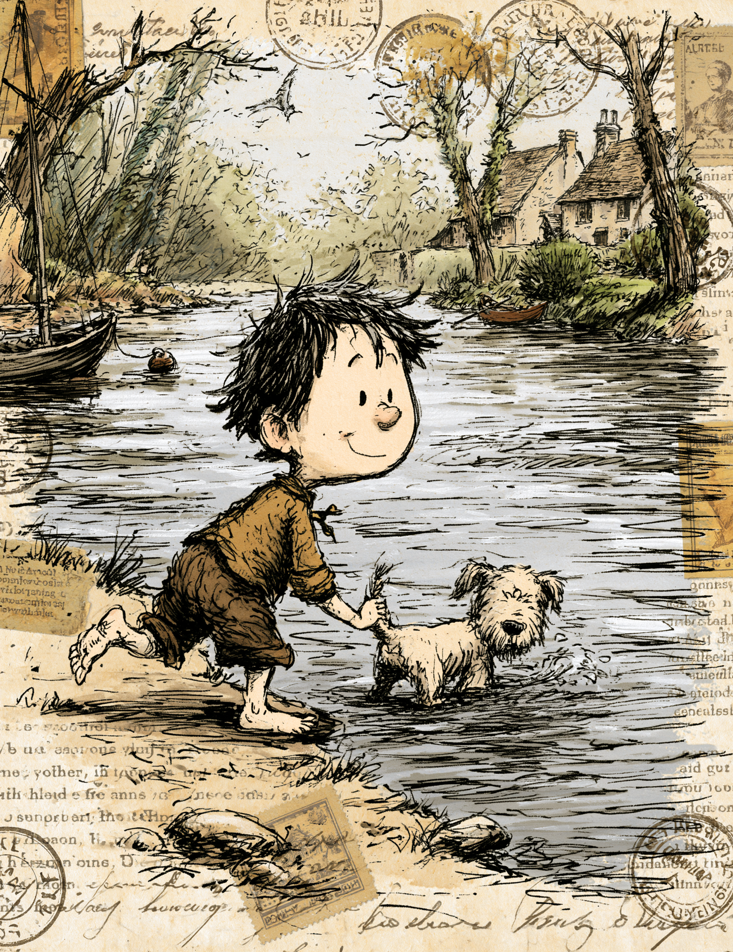 Midjourney V 8.1 Prompts for Mississippi River Boy Inspired Pages