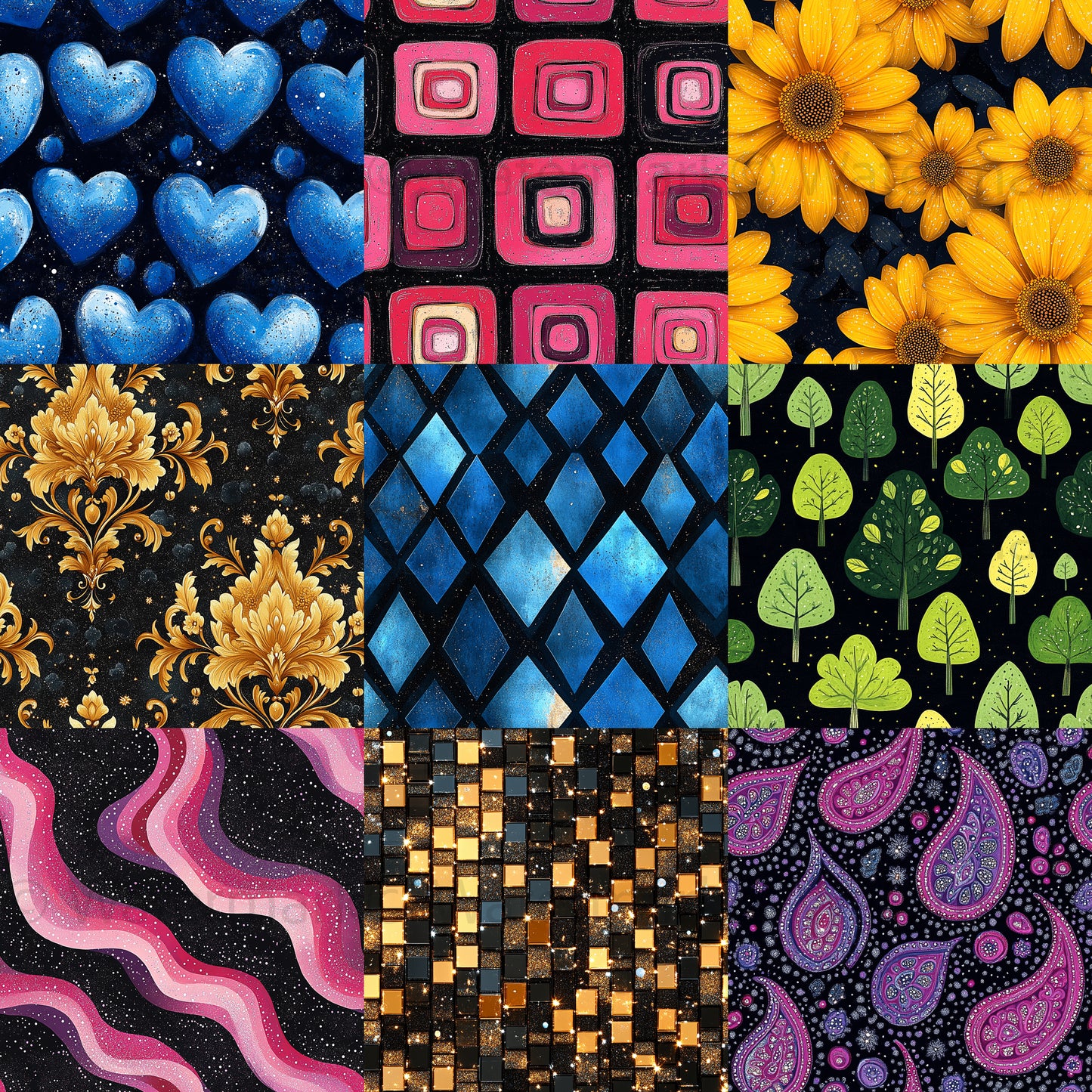 Midjourney Prompts For Modern Abstract Seamless Patterns