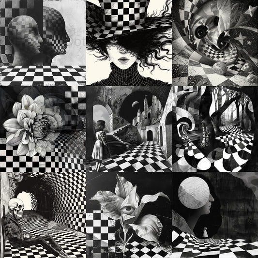 Midjourney Prompts For Monochromatic Surrealist Illustrations