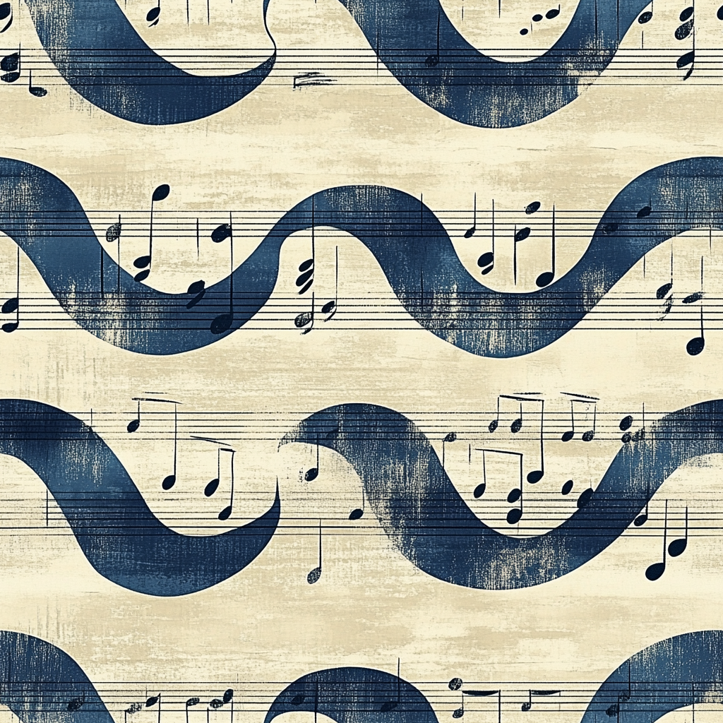 wavy lines Midjourney Prompts For Musical Sheets Abstract Seamless Papers