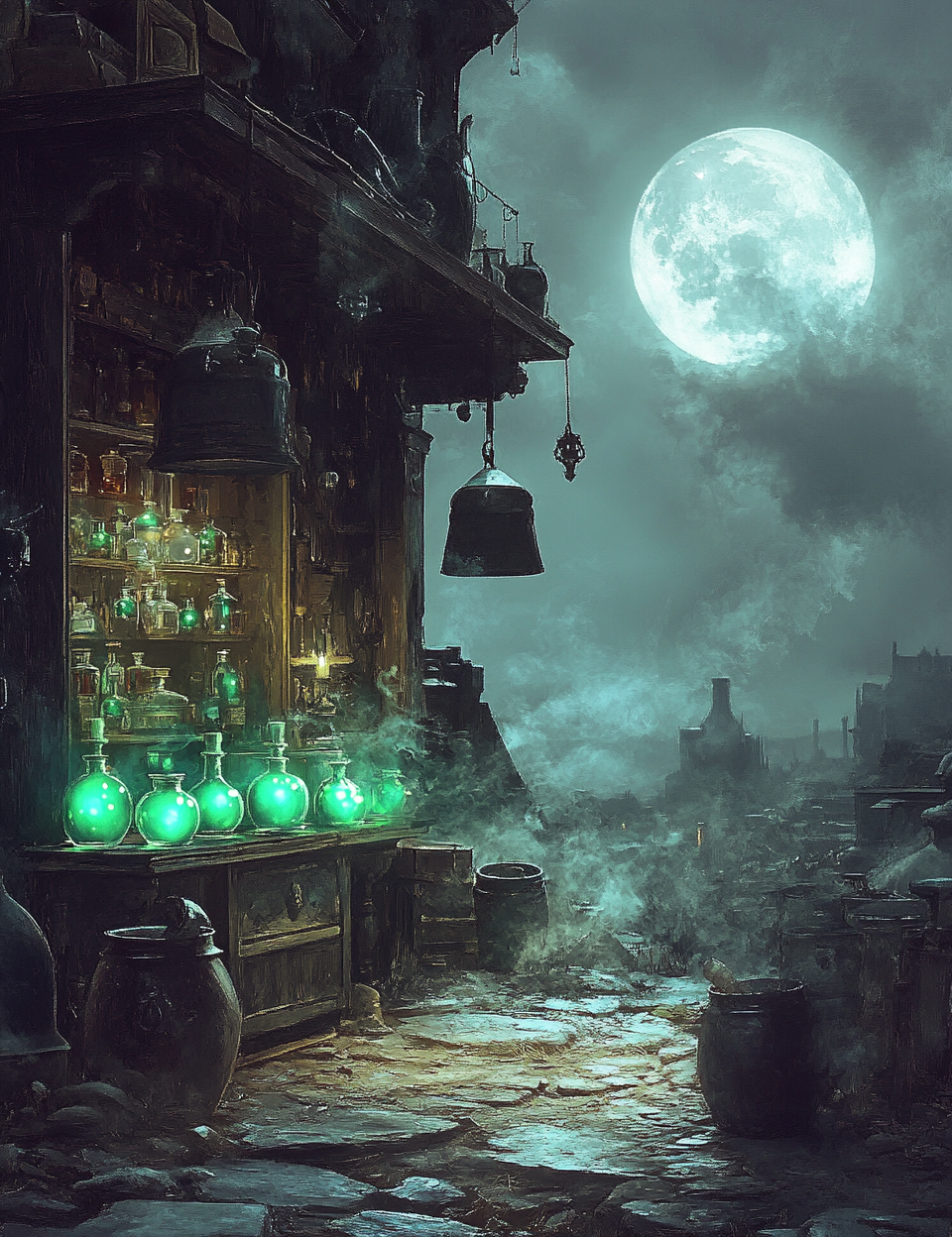 Midjourney v6 Prompts for Mystic Moon Occult Scrapbook Kit