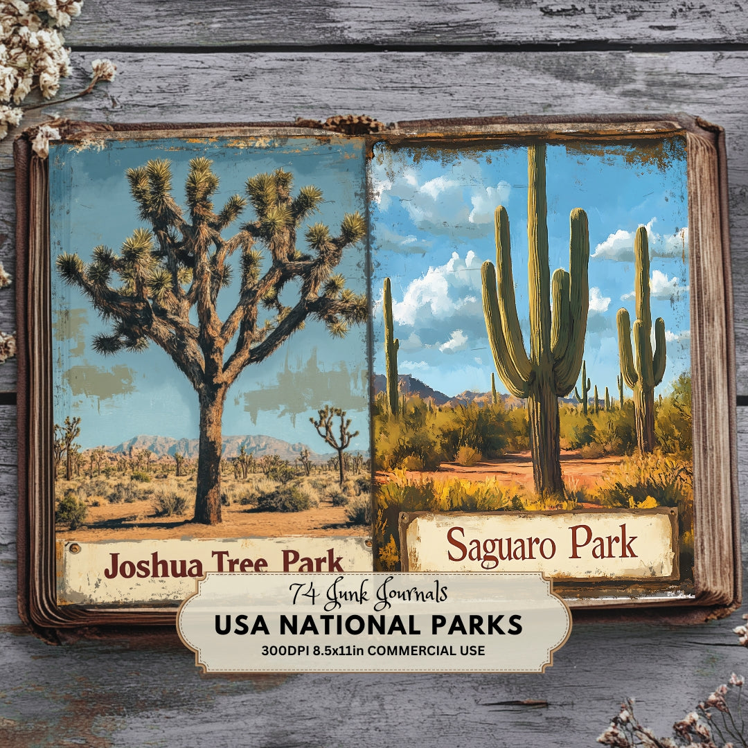 All 63 US National Parks Junk Journal