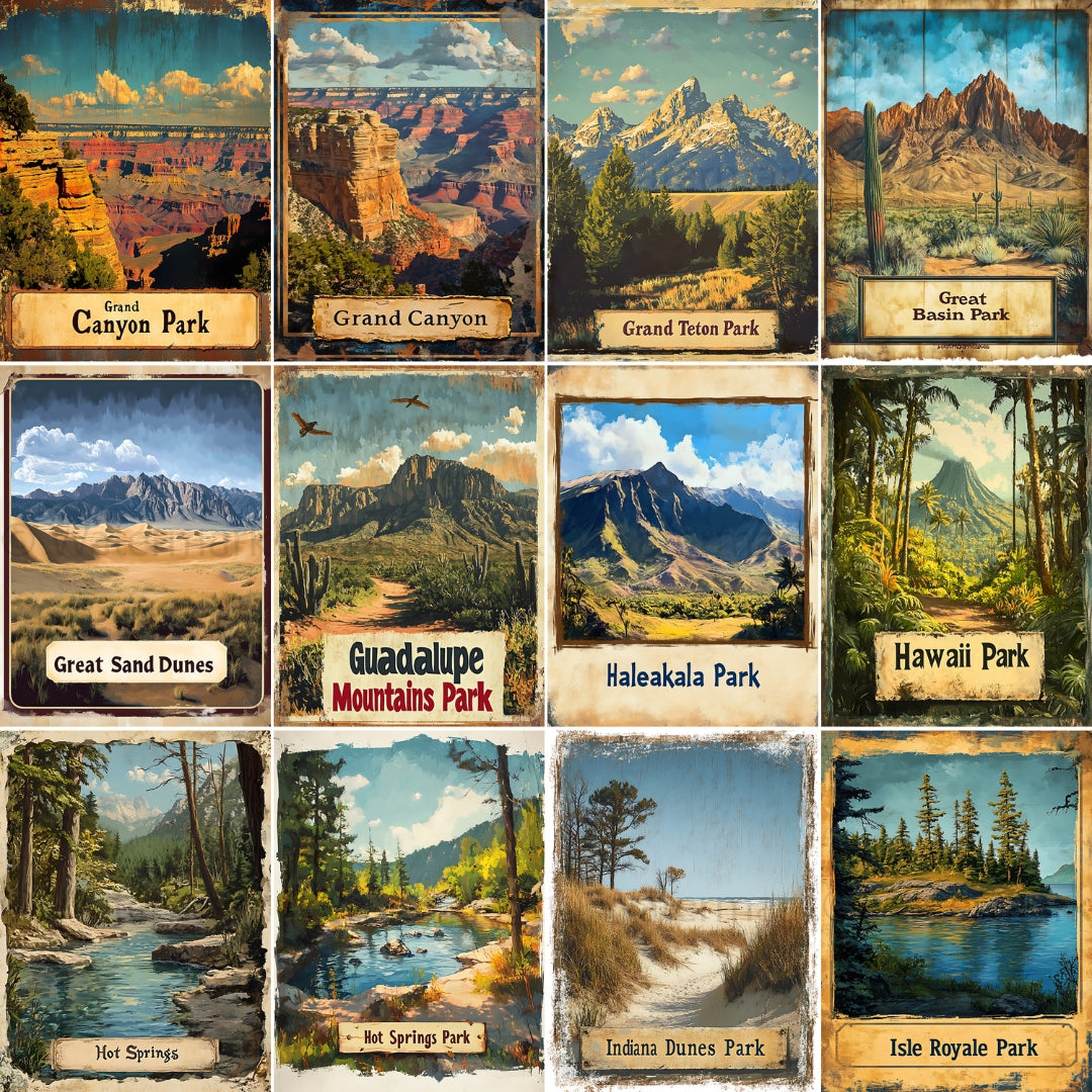 All 63 US National Parks Junk Journal