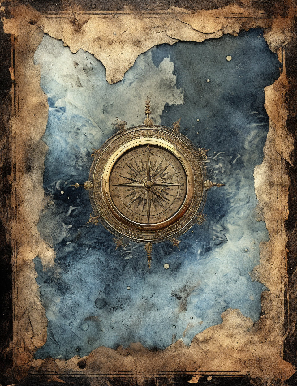 Compass Ephemera Midjourney Prompts For Nautical Digital Papers Ephemera – mydotprompt