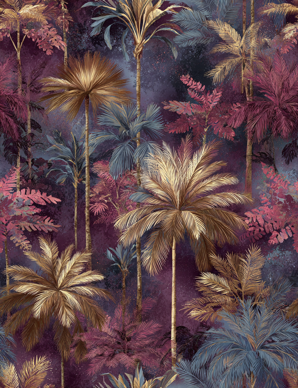 Midjourney V 7 Prompts for Ornate Purple Luxury Seamless Patterns