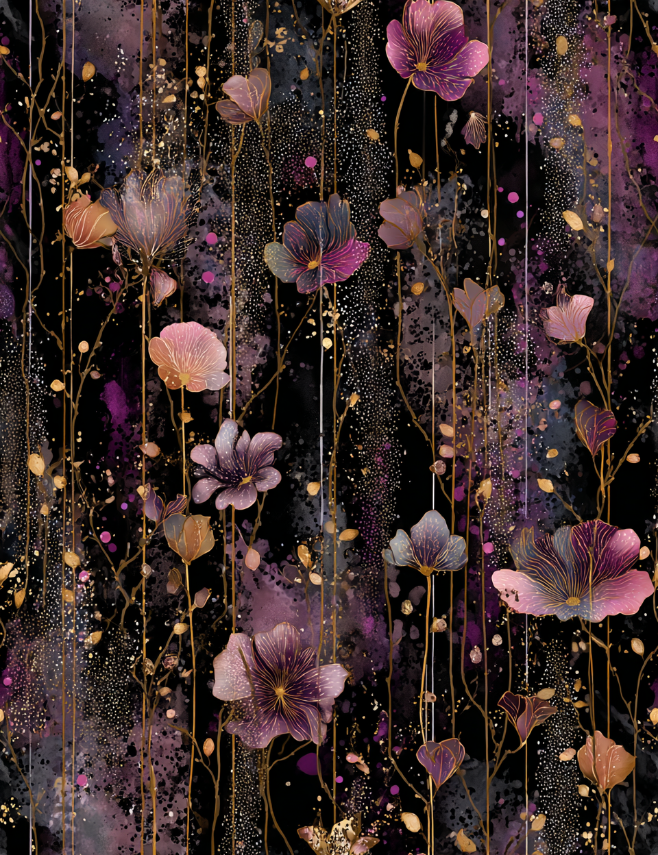 Midjourney V 7 Prompts for Ornate Purple Luxury Seamless Patterns