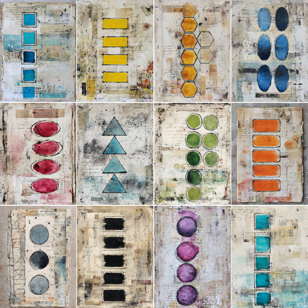 Midjourney V 7 Prompts for Paint Swatches Ephemera Pages