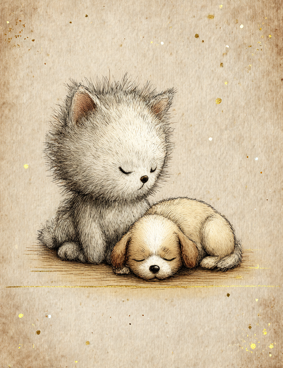 Midjourney V 7 Prompts for Pet Life Junk Journal Pages