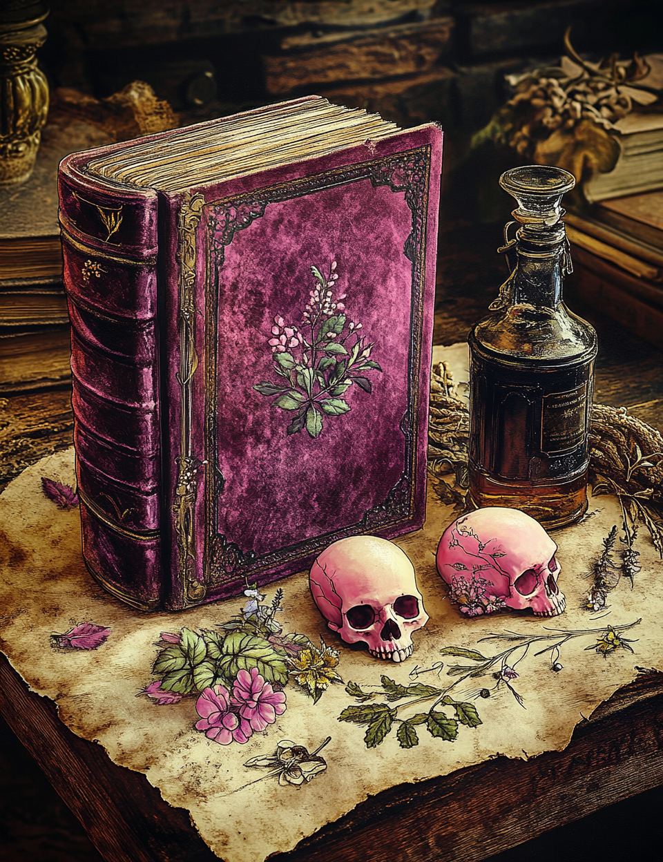 Gothic Pink Apothecary Junk Journals Midjourney Guide