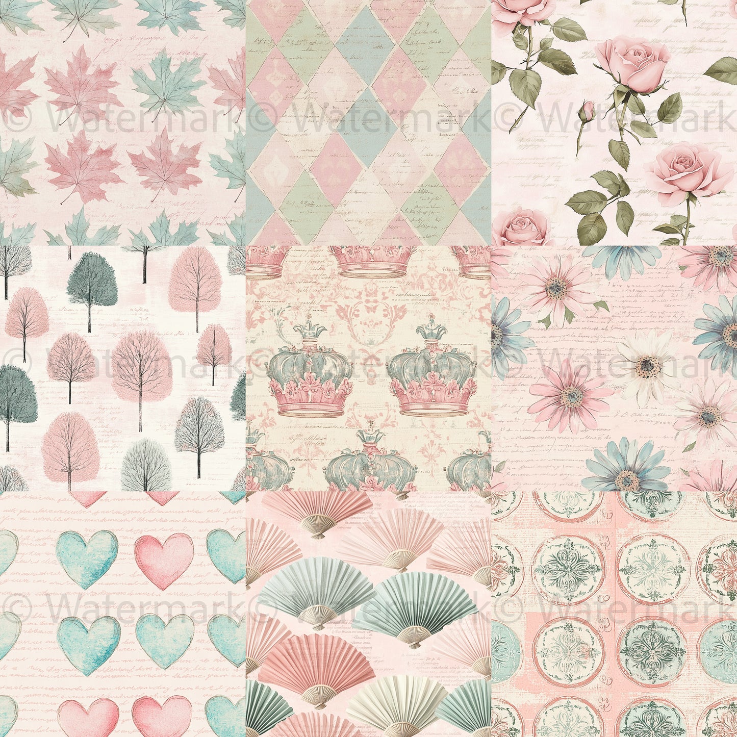 Midjourney Prompts For Pink Shabby Floral Seamless Papers