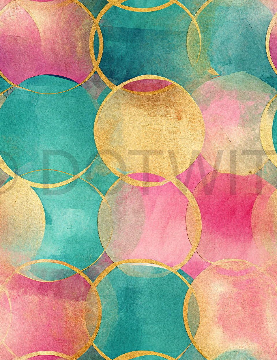 circles patterns Pink And Gold Seamless Journal Papers