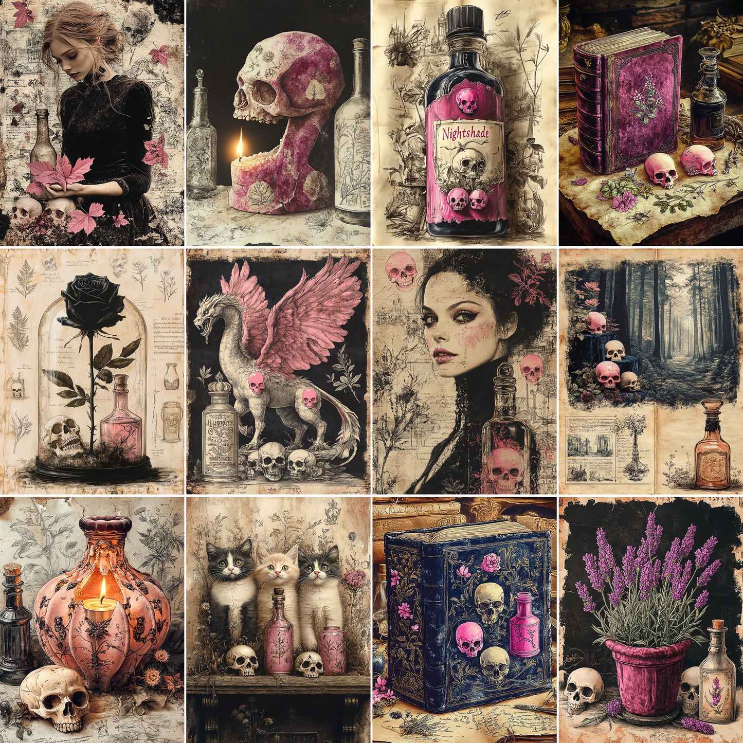 Gothic Pink Apothecary Junk Journals Midjourney Guide