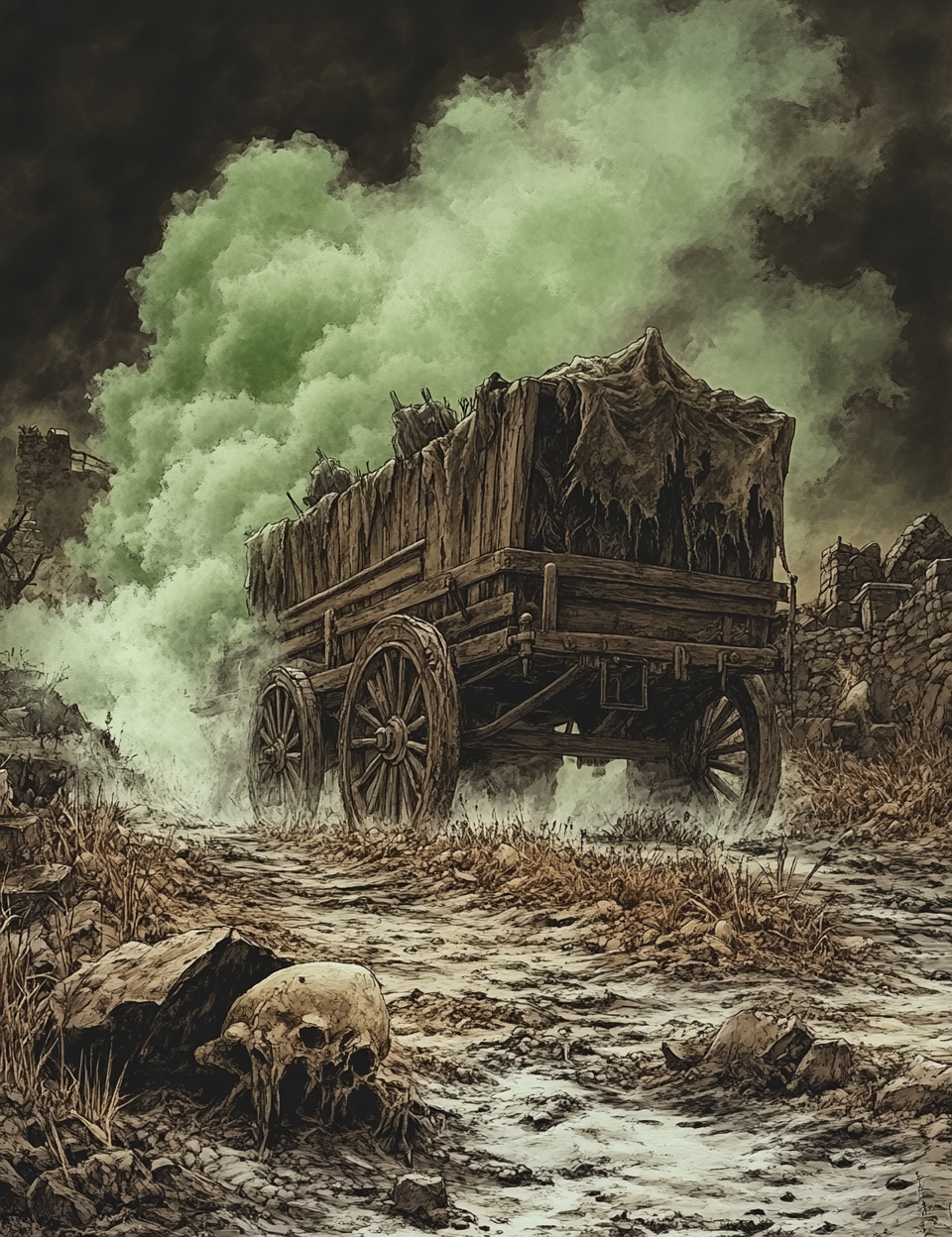 Midjourney v6 Prompts for Plagued Forest Fantasy Junk Journal Kit
