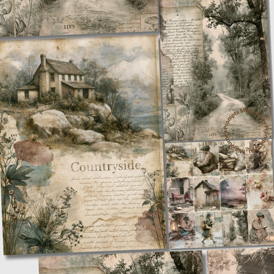 Midjourney V 8.1 Prompts for Poet’s Cottage Journal Pages