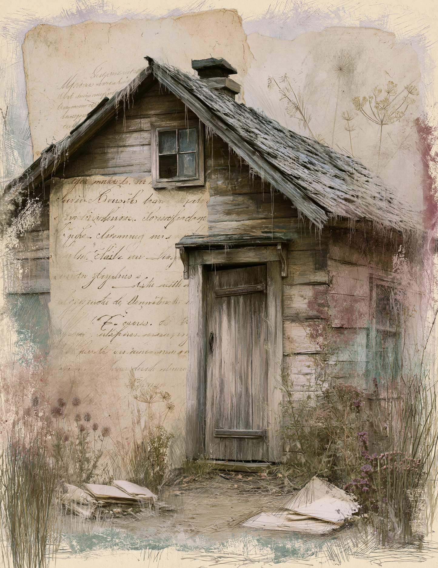 Midjourney V 8.1 Prompts for Poet’s Cottage Journal Pages