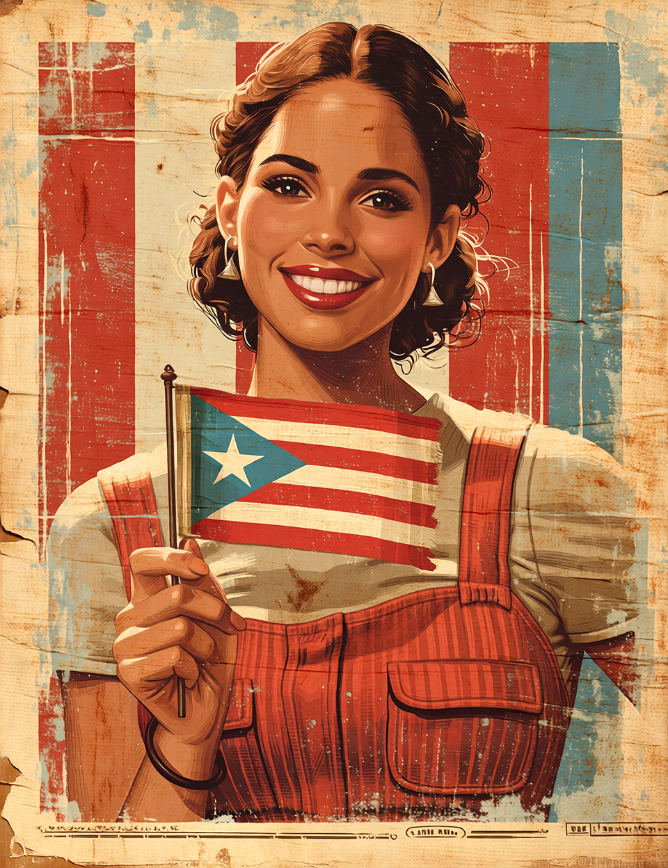 Midjourney V 6.1 Prompts for Puerto Rican Patriotic Art Pages