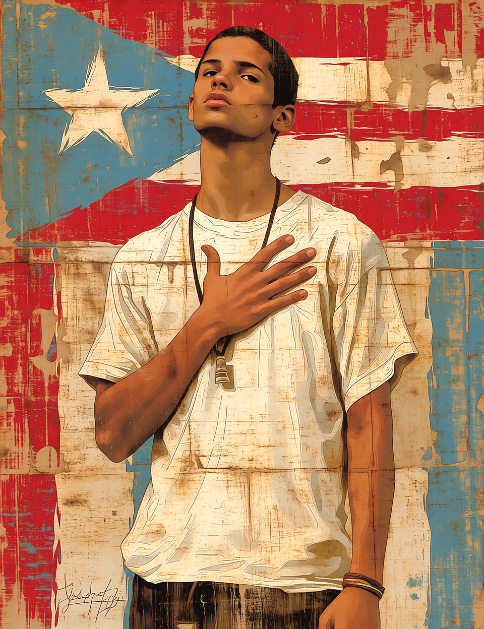 Midjourney V 6.1 Prompts for Puerto Rican Patriotic Art Pages