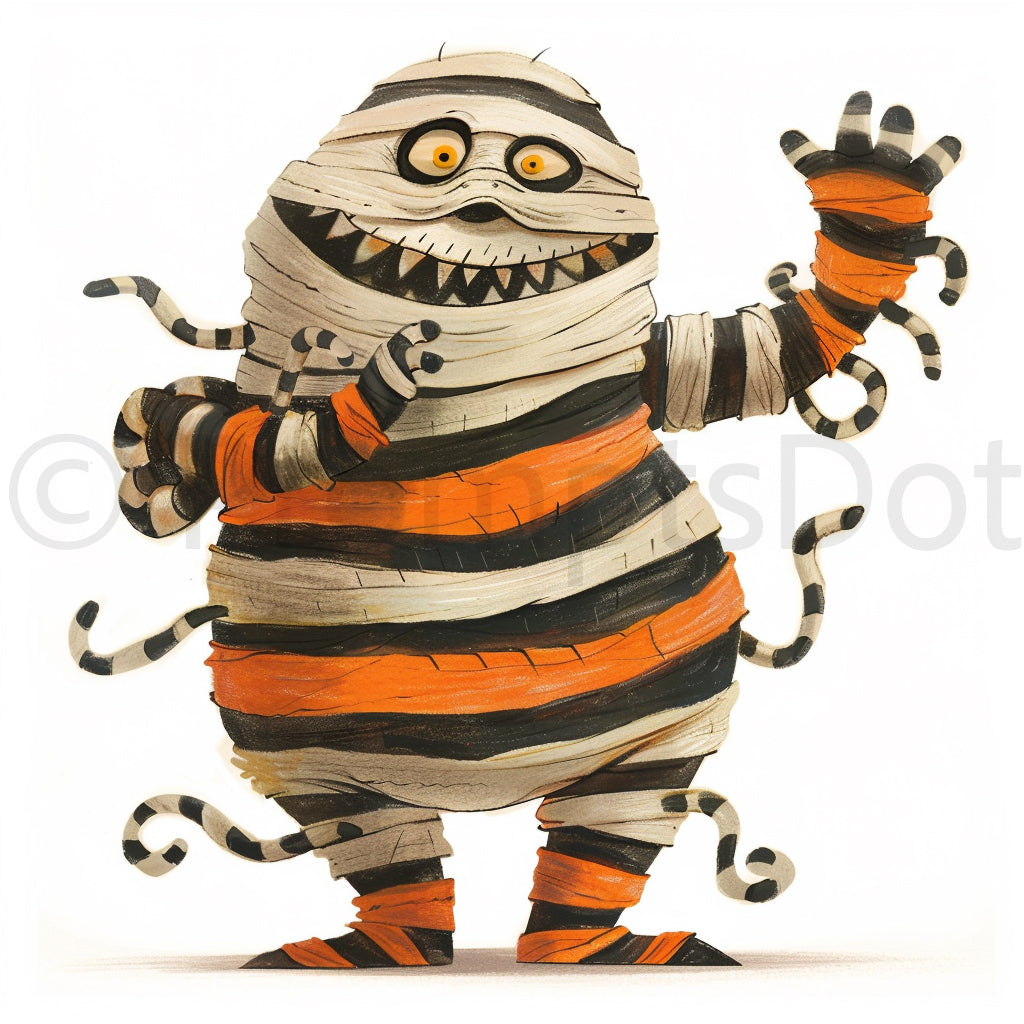 mummy Quirky Animals Halloween Characters Midjourney Prompts