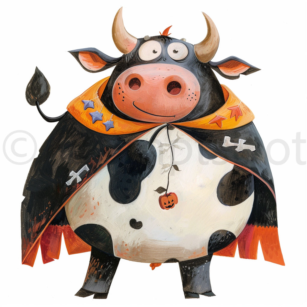 halloween cow Quirky Animals Halloween Characters Midjourney Prompts