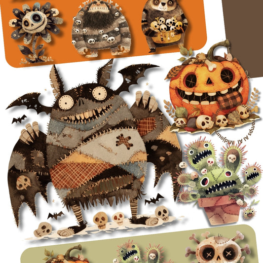 Quirky Characters Halloween Skulls Midjourney Prompts