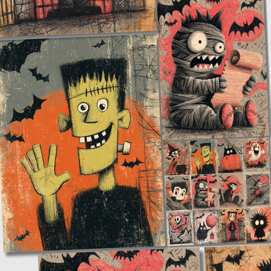 Midjourney V 7 Prompts for Red Halloween Spooky Monsters