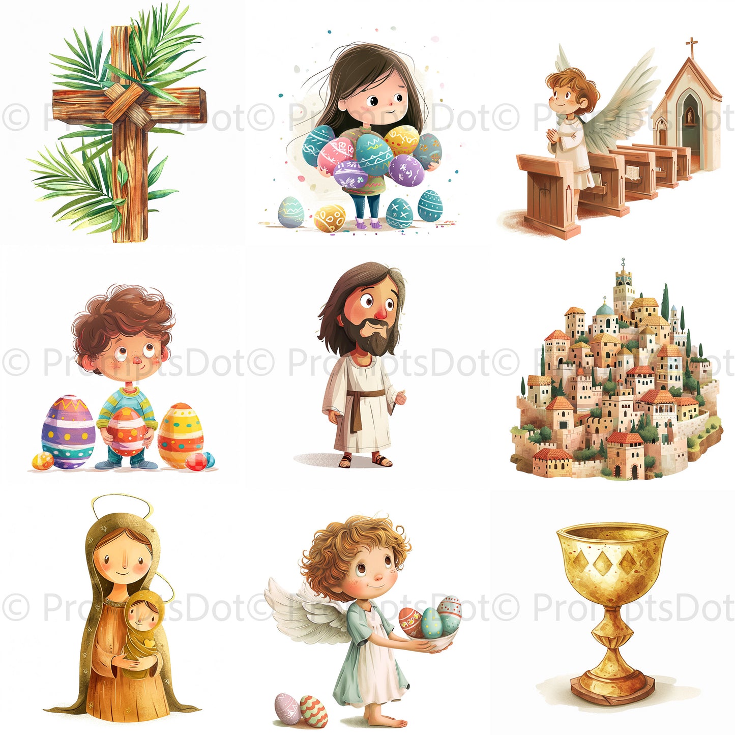 Midjourney Prompt For Religious Easter Clipart