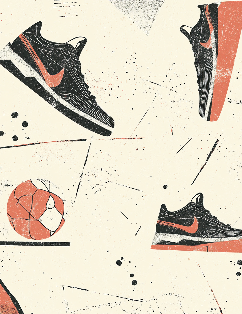 Midjourney V 6.1 Prompts for Retro Basket Season Junk Journal Pages