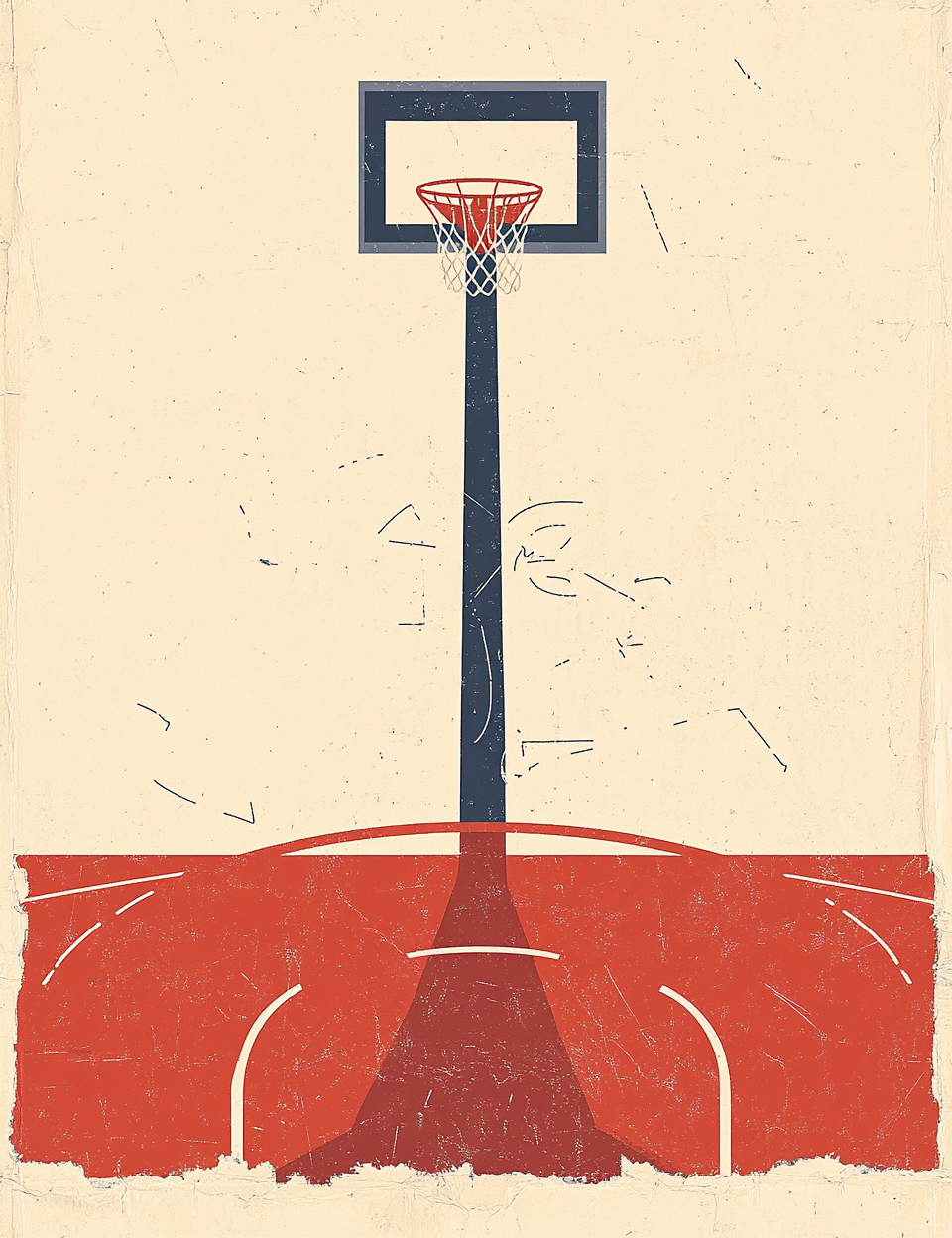 Midjourney V 6.1 Prompts for Retro Basket Season Junk Journal Pages