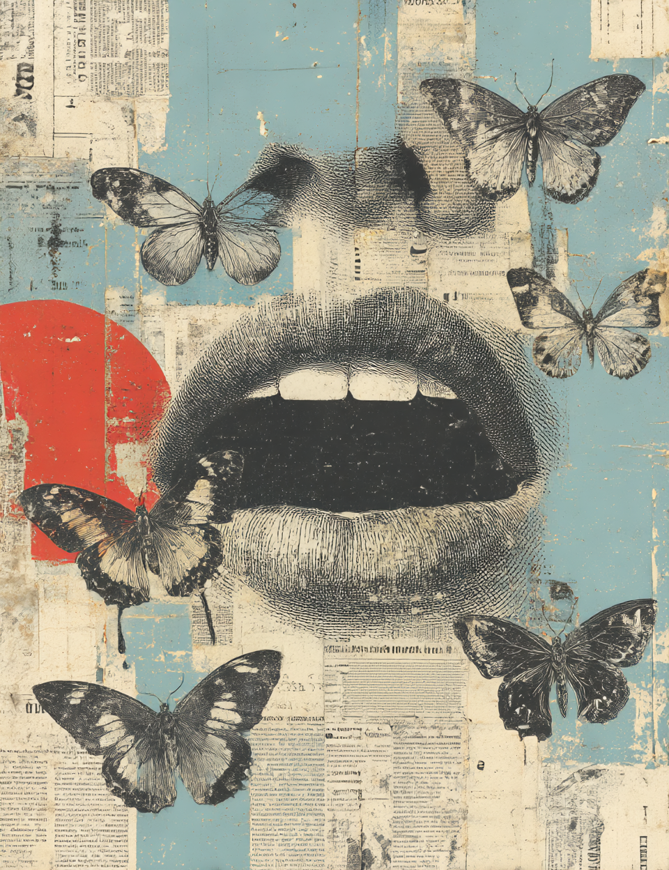 Midjourney V7 Prompts for Retro Collage Surrealist Junk Journals