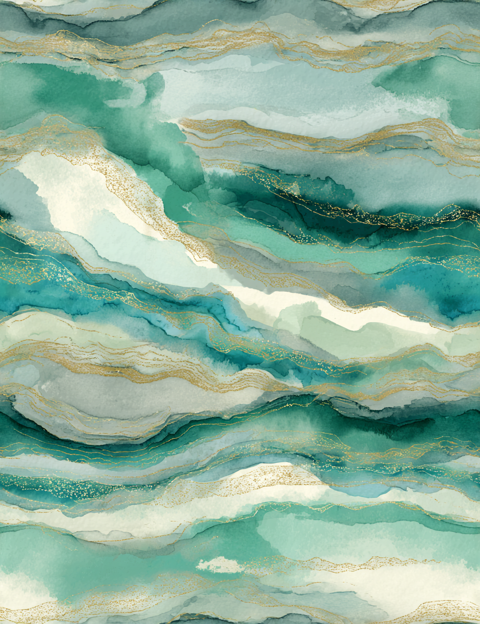 Midjourney V 7 Prompts for Romantic Teal Seamless Patterns