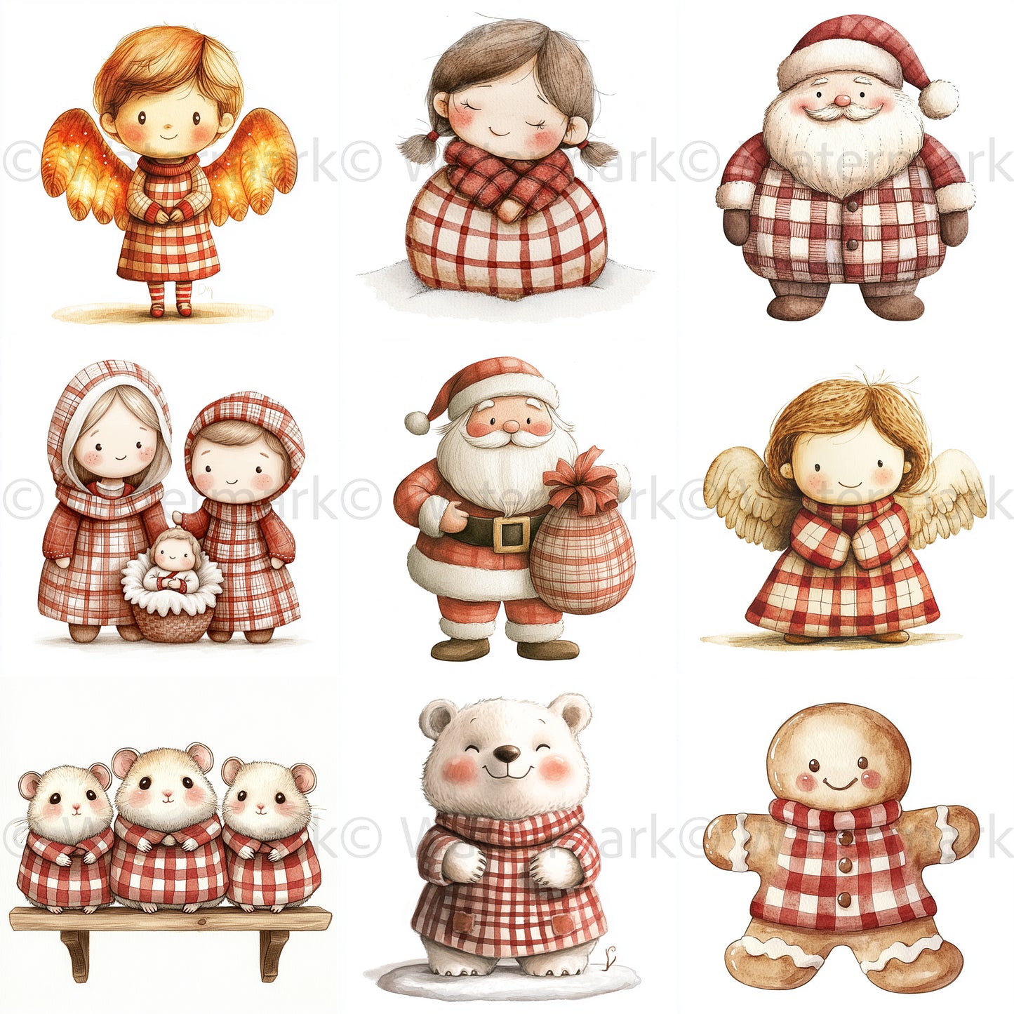 Midjourney Guide PDF For Hand Drawn Cute Christmas Characters