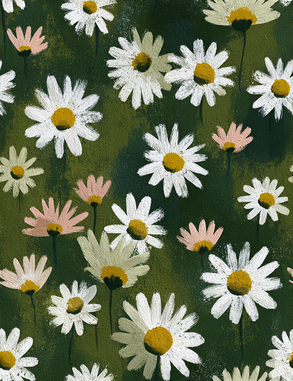Midjourney V 7 Prompts for Rustic Handcrafted Green Seamless Patterns