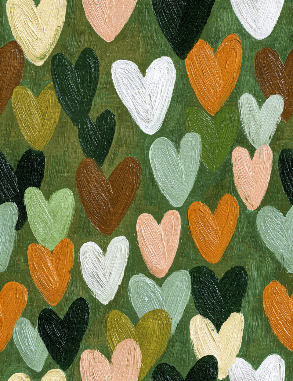 Midjourney V 7 Prompts for Rustic Handcrafted Green Seamless Patterns