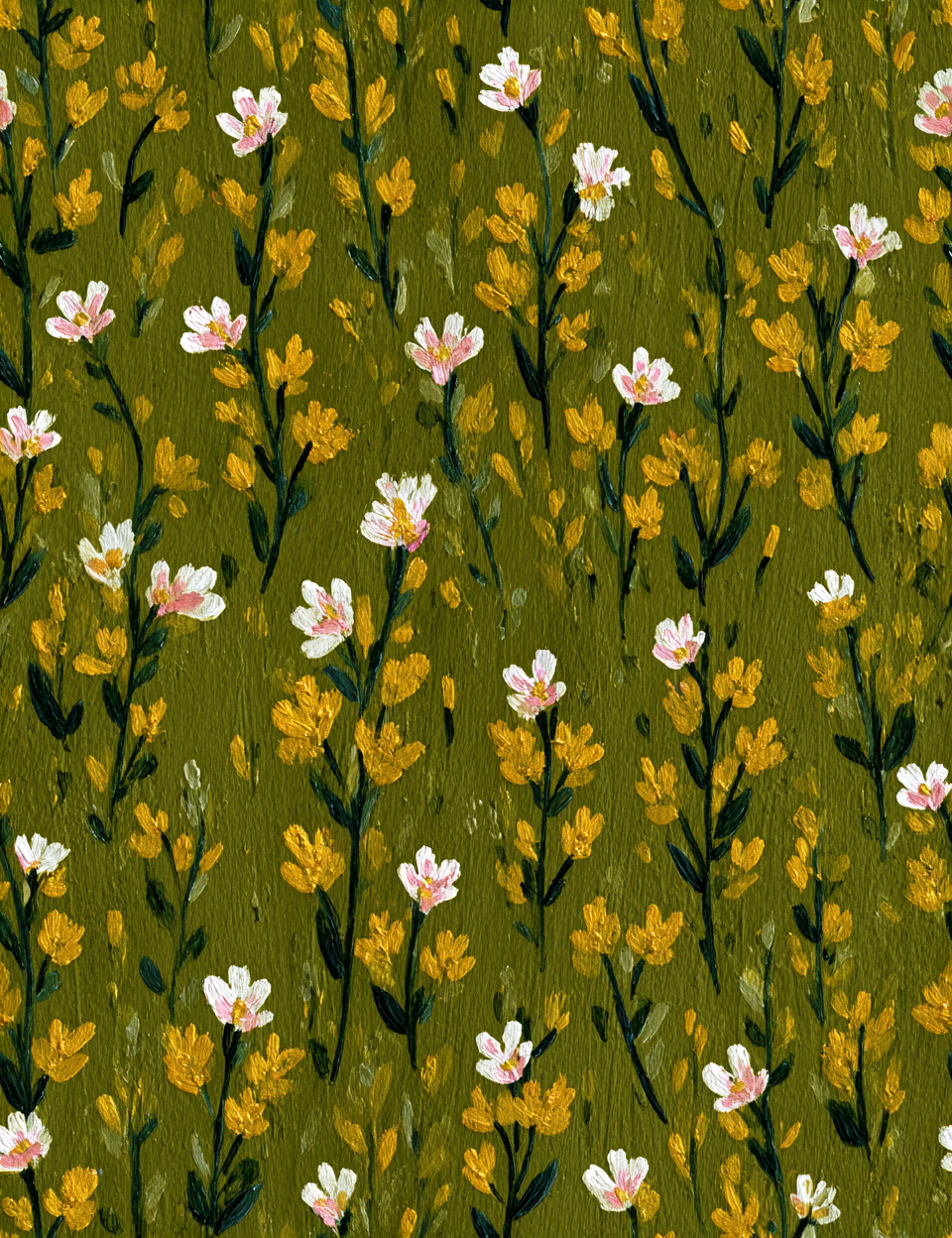 Midjourney V 7 Prompts for Rustic Handcrafted Green Seamless Patterns