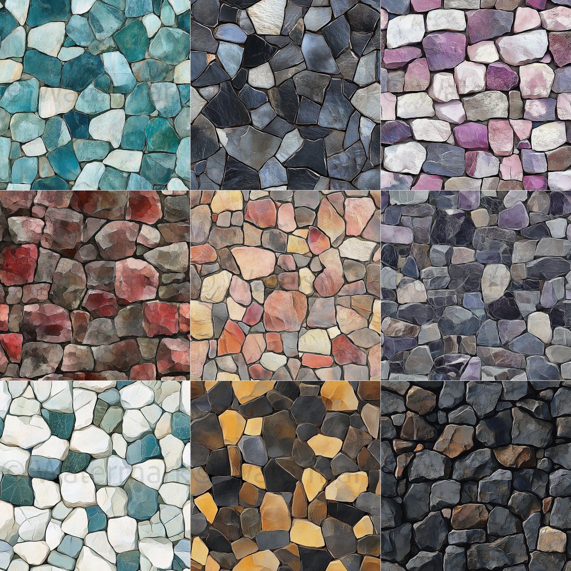 Midjourney Prompts For Rustic Stone Wall Seamless Papers