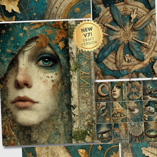 Midjourney V 7 Prompts for Naturalist Garden Digital Printable Kit