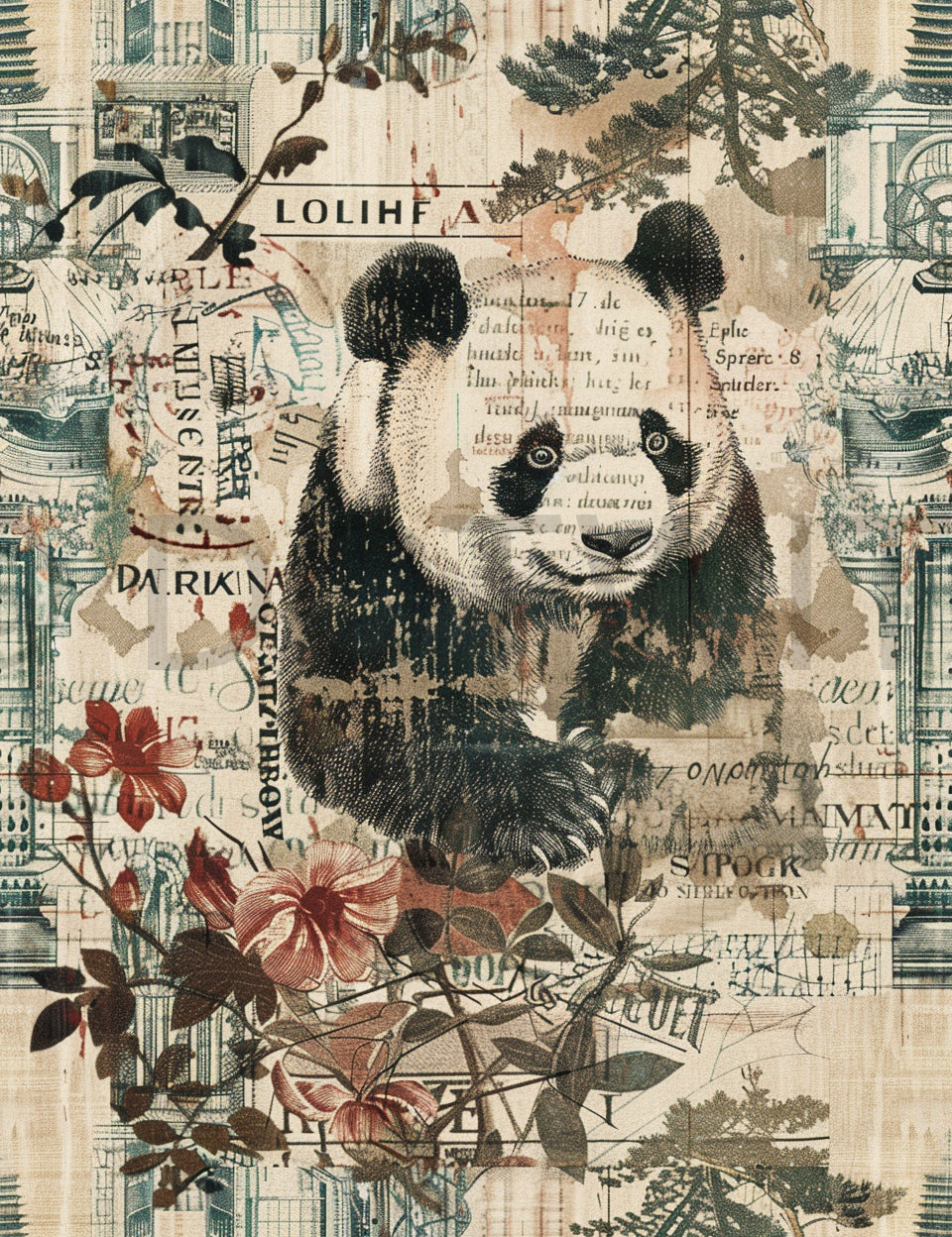 a cute panda Scrapbooking Papers Seamless Patterns