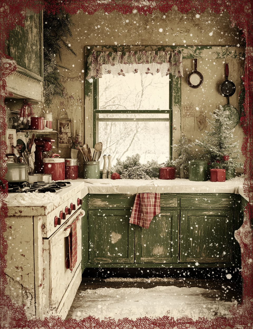 Midjourney Prompts for Vintage Sepia Christmas Photographs