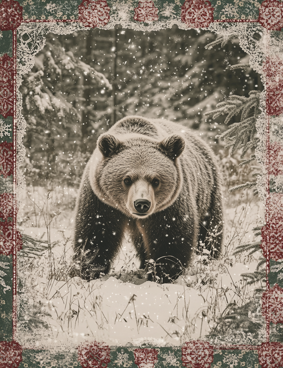 Midjourney Prompts for Vintage Sepia Christmas Photographs