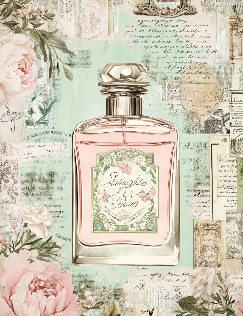 Midjourney V 6.1 Prompts for Shabby Chic Birds Roses Junk Journal