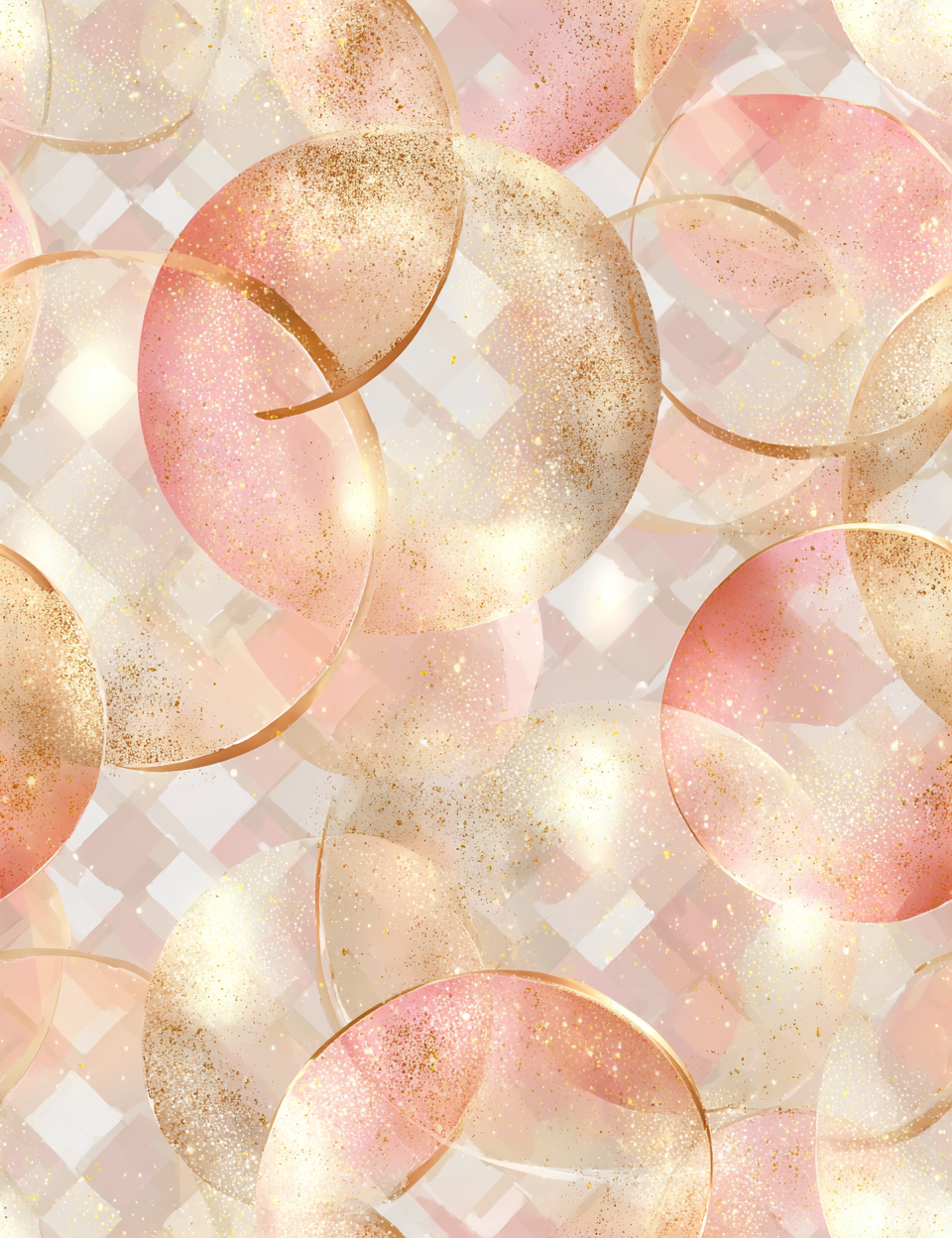 Midjourney V 7 Prompts for Soft Pink and Gold Seamless Pastel Patterns