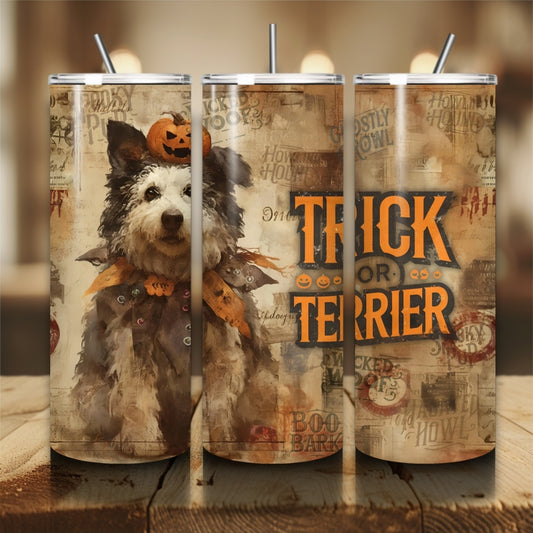 Funny Dogs Halloween Tumbler Wrap Skinny 20 oz Digital Download