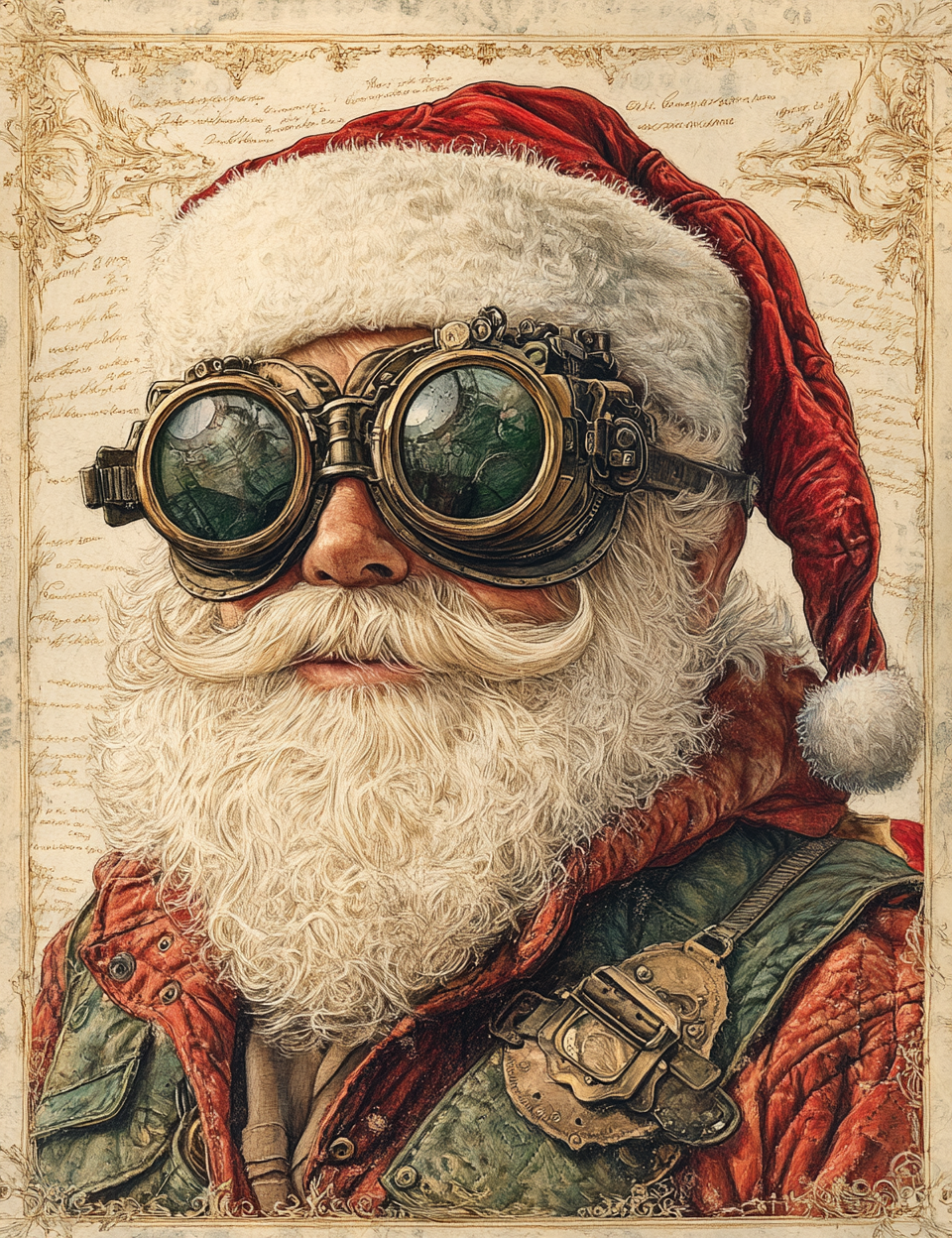 Midjourney Guide Prompts for Steampunk Christmas Scrapbooking