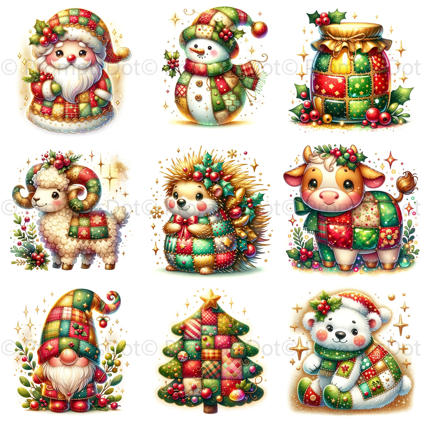 Super Cute Christmas Illustrations DALLE 3 Prompt