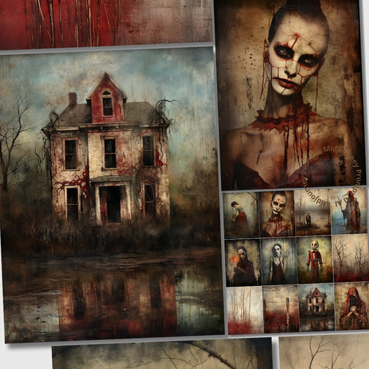 Midjourney V 5 Prompts for Swamps of Sadness Pages Illustrations