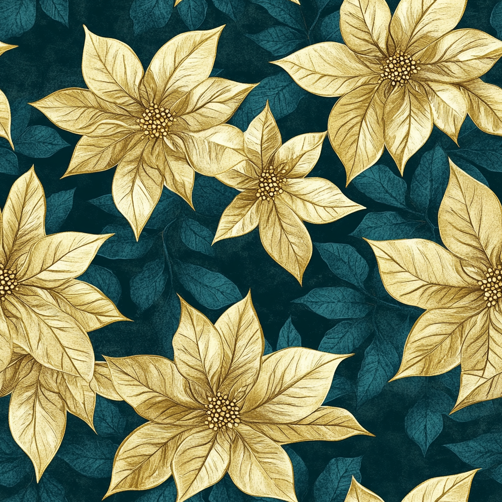 poinsettia pattern for christmas papers digital download
